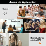Mini Grabadora de Audio/Micrófono y Reproductor de Música c/Detección de Sonido, Imán y 16GB - 20 días
