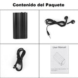 Mini Grabadora de Audio/Micrófono y Reproductor de Música c/Detección de Sonido, Imán y 16GB - 20 días