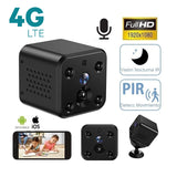 Mini Cámara 4G-LTE HD 1080p c/Visión Nocturna, Detección de Movimiento PIR y Angulo de Visión 140°
