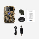 Cámara TRAMPA/EXTERIORES HD 1080p 20MP c/Detección de Movimiento, Visión Nocturna y Duración de 6 meses (Camuflada)