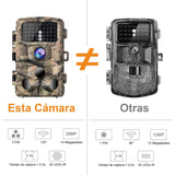 Cámara TRAMPA/EXTERIORES HD 1080p 20MP c/Detección de Movimiento, Visión Nocturna y Duración de 6 meses (Camuflada)