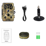 Cámara TRAMPA/EXTERIORES WiFi + BT HD 1080p 20MP IP66 c/Detección de Movimiento, Visión Nocturna y Duración de 6 meses (Camuflada)