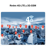 Rastreador GPS/LBS y Micrófono 4G LTE/CAT1 + 2G GSM/GPRS/EDGE IP65 c/Imán y Batería 5000mAh