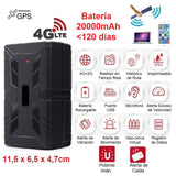 Rastreador GPS/LBS y Micrófono 4G LTE/CAT1 + 2G GSM/GPRS/EDGE IP65 c/Imán y Batería 20000mAh