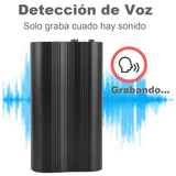 Mini Grabadora de Audio/Micrófono y Reproductor de Música c/Detección de Sonido, Imán y 16GB - 20 días