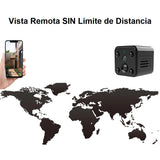 Mini Cámara 4G-LTE HD 1080p c/Visión Nocturna, Detección de Movimiento PIR y Angulo de Visión 140°