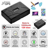 Rastreador GPS/LBS y Micrófono 2G GSM/GPRS IP65 c/Imán, Alerta de Caída y Batería 120 días